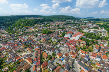Treuchtlingen, Eisenbahnerstadt und Erholungsort in der Frankenalb im Luftbild