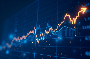 stock market chart showing financial growth trends