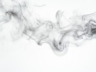 Fototapeta premium Dramatic smoke effect on a white background
