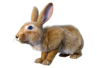 Obraz premium 3D Rendering Continental Giant Rabbit on White