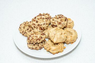 Peanut butter and jelly thumbprint cookies