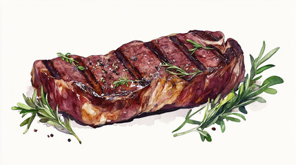 Steak with detailed juiciness