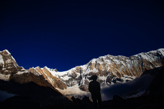 snow covered mountains