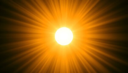 Obraz premium Radiant sun glowing in a clear sky, casting vibrant energy and warm light