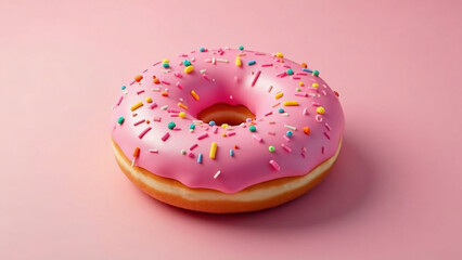 pink donut with sprinkles
