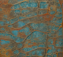 Grunge metal wall texture background, suitable for Halloween theme background, old cracks in cement, dusty old film effect texture, horror concrete imitation facade wall, generative AI	