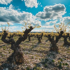 Naklejka premium Vineyards in Fontanars dels Alforins, Valencia, Spain