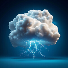 Storm cloud generates powerful lightning