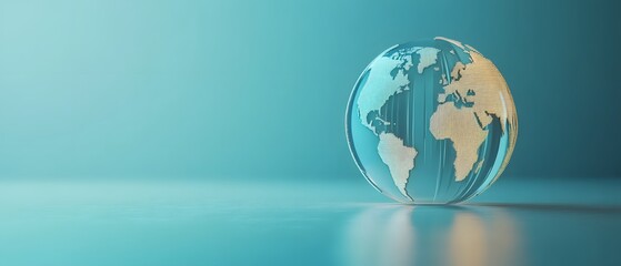 A stunning globe showcasing the continents, symbolizing global connectivity and environmental awareness.