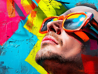 Colorful portrait captures vibrant artistic expression