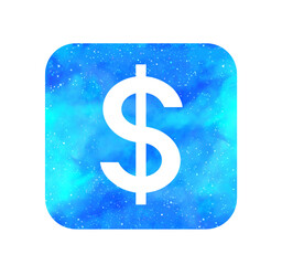 水色の星空｜シンプルなドルマーク