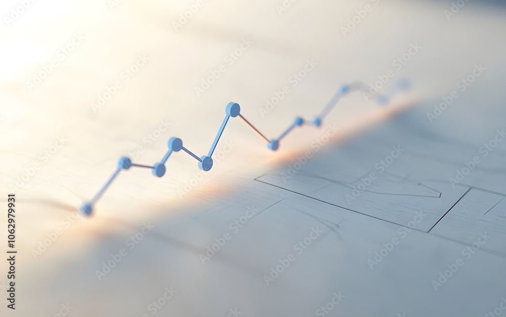 Poster abstract graph illustration showing data trends and analytics on a soft background, suitable for bus