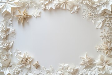 クリスマス　ペーパークラフトの背景素材