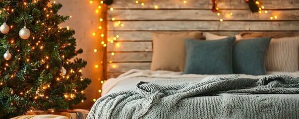 Christmas Cozy Bed with Lights