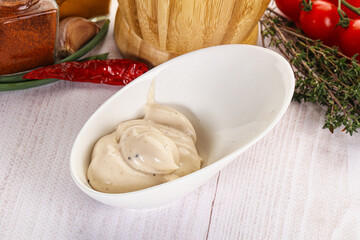 Burger sauce in the bowl