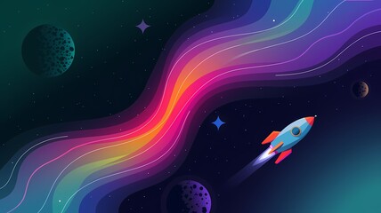 rocket in space