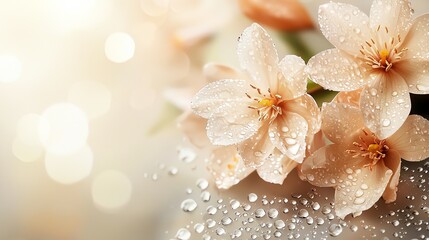 Clear dew on wildflower petal, high contrast, soft background, vibrant colors, delicate floral beauty