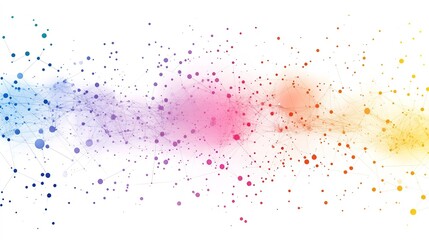 Obraz premium Dot point connected with gradient line design