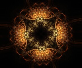 Computer generated abstract colorful fractal artwork