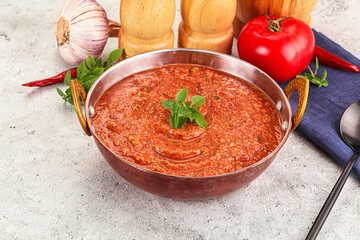 Cold vegan tomato soup Gazpacho