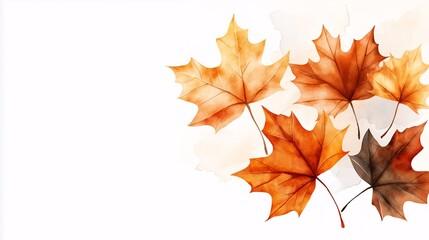 Warm Autumn Leaves with Soft Background