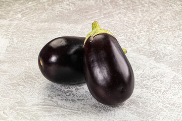 Raw ripe organic eggplant vegetable