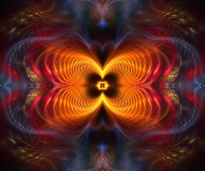 Computer generated abstract colorful fractal artwork