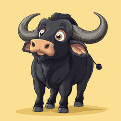 illustration of bull and big animal image 