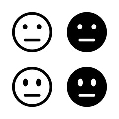 Fototapeta premium Neutral face expression icon in generic style