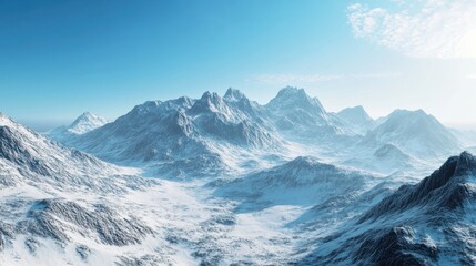 Obraz premium Wide-angle shot of a magnificent mountain landscape,