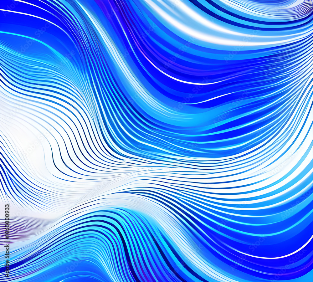 Fototapete blue and colorful wavy dynamic motion graphics. light motion shape curve. wavy banner template. back