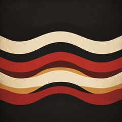 Abstract wavy lines in earthy tones on a dark background.
