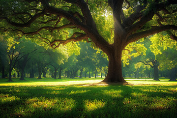 Fototapeta premium Tranquil Oak Scene