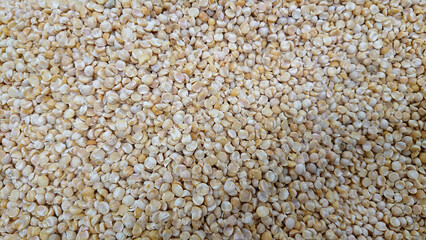 Close-up of split yellow peas