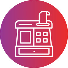 Cashier Machine icon style