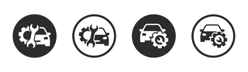 Car repair service vector icons. Car repair icon. Car maintenance vector icon