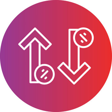 Increase and Decrease icon style