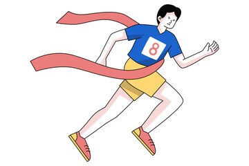 Male Athlete Illustration