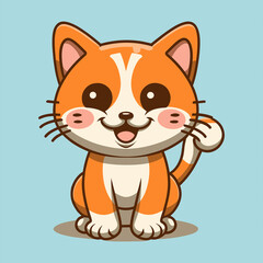 Funny Cute Cat Kitty Memes Vector Illustration Design