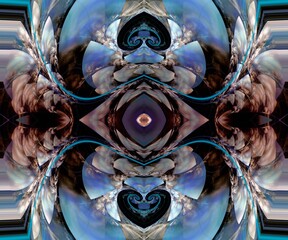 Computer generated abstract colorful fractal artwork