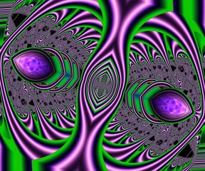 Computer generated abstract colorful fractal artwork