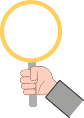 동그라미 싸인을 들고 있는 손 팻말