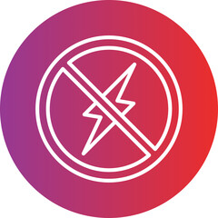 Obraz premium No Electricity icon style