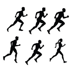 Running People Silhouettes Vector – Sport and Fitness