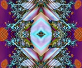 Computer generated abstract colorful fractal artwork