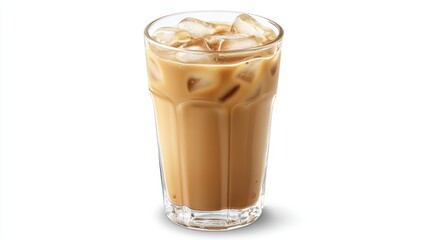 Fototapeta premium Refreshing Iced Coffee with Ice Cubes