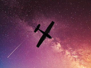 Airplane flying in the sky