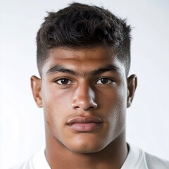 Obraz premium Young Samoan Rugby Player Portrait