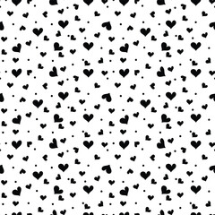 Little black heart pattern seamless