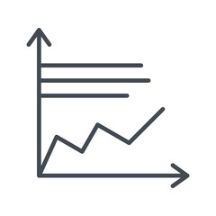 Line Graph Vector Icon